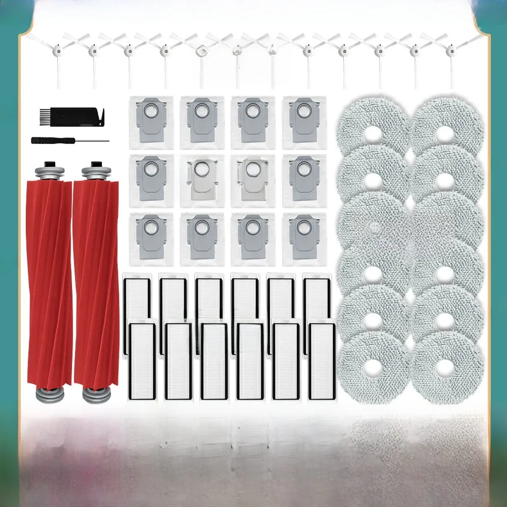Compatible pour (Roborock Qrevo MaxV, Qrevo Plus, Qrevo S, Qrevo Pro) brosse latérale principale tissu de vadrouille filtre Hepa pièces de sac à poussière
