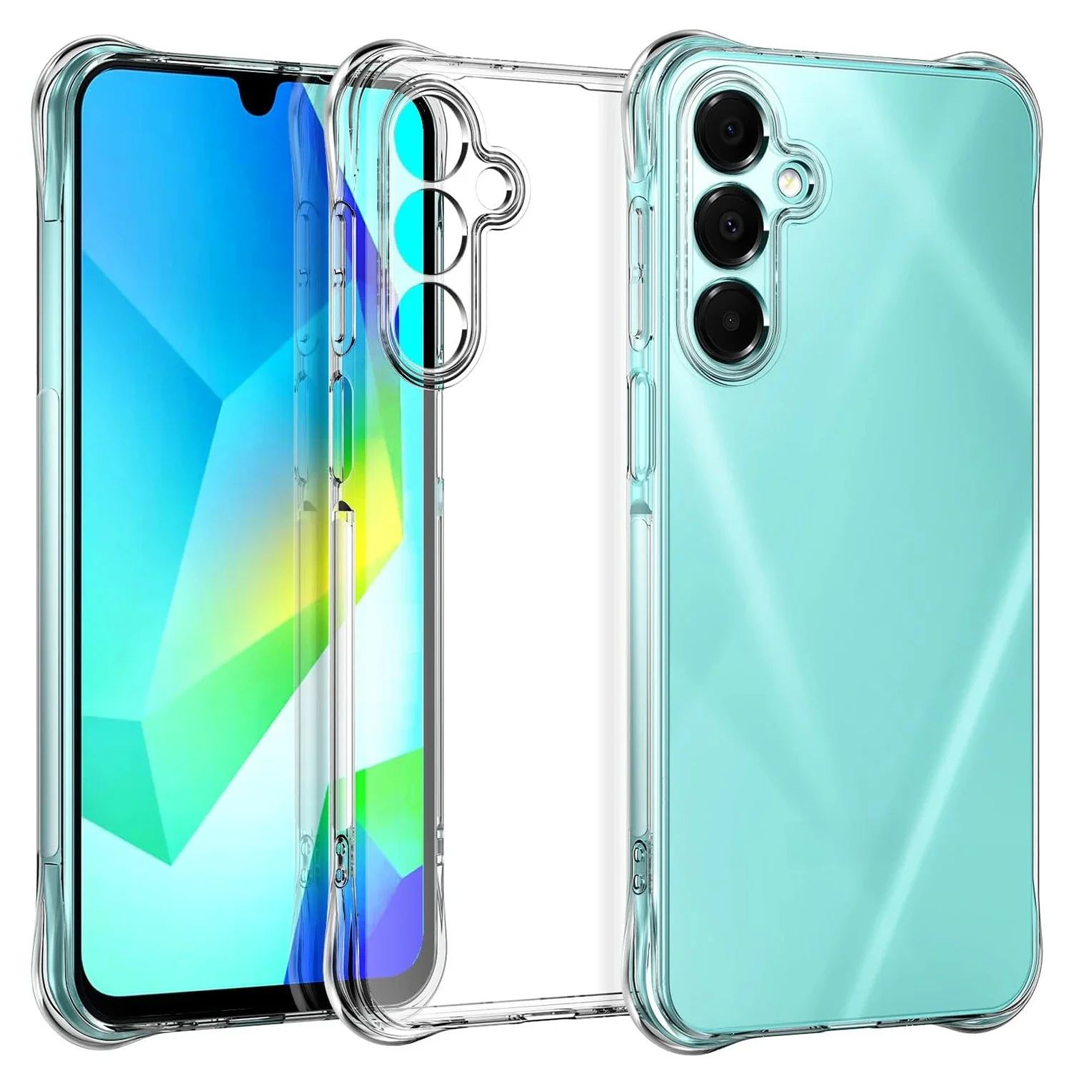 Étui transparent pour Samsung Galaxy A56 A36 A26 A06 Air-Bag coque en silicone antichoc pour Samsung A16 4G 5G couverture arrière