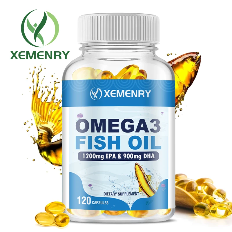 Omega 3 Fish Oil Capsules - Rich in DHA/EPA - Promotes Joint, Eye, Skin Health, Immune Support - 120 Capsules