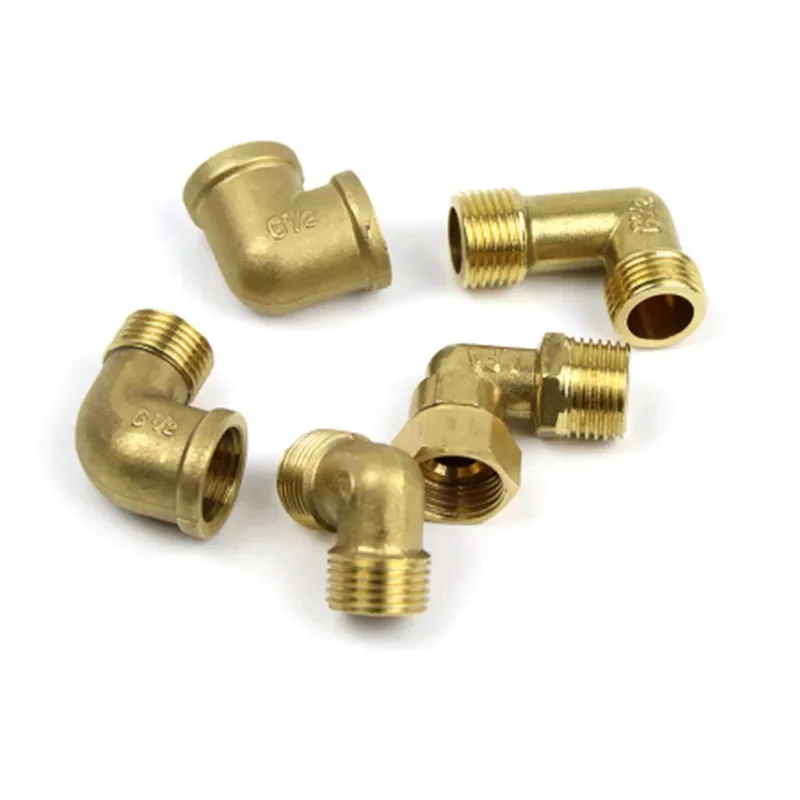 1/8 "1/4" 3/8 "1/2" 3/4 "1" filetage femelle/mâle 90 degrés en laiton coude raccord de tuyau connecteur coupleur pour eau carburant adaptateur en cuivre