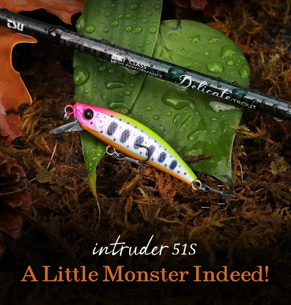 TSURINOYA Intruder 51S Sinking Minnow Stream Fishing Lure 51mm 5,8g Künstlicher Hartköder für Forellen, Ajing, Jerkbait, Flussköder – Detail 23