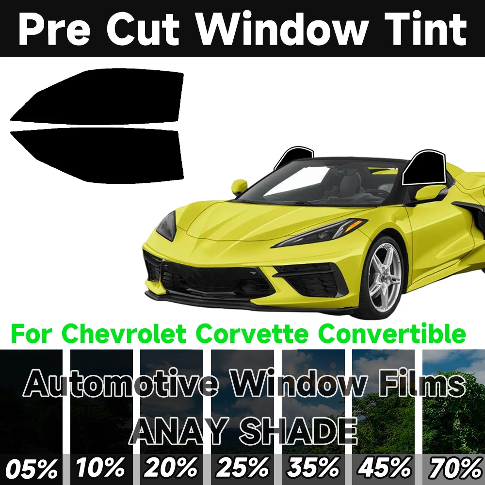 

Precut Window Tint Car for Chevrolet Corvette Convertible 1997-2025 Auto Sun Uv Blocking Heat 2Ply Window Protector Privacy Film