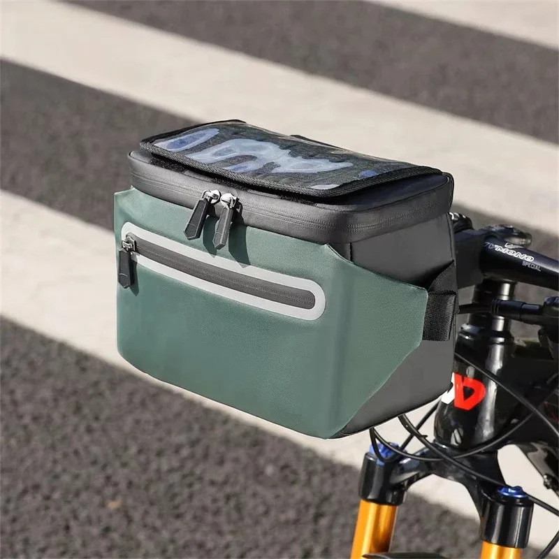AliExpress West Biking WEST BIKING Waterproof Bike Front Frame Bag Touch Screen MTB Bicycle Phone Holder EVA Handlebar Bags Cycling Front Storage Bag