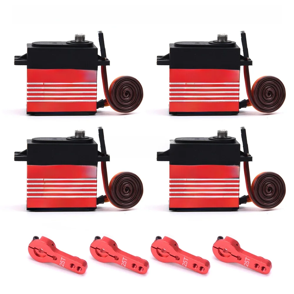 Waterdichte 20KG 25KG 30kg 35kg 40KG 60KG Servo's 180 270 360 Graden Grote koppel Digitale Servo Metalen Tandwielen 25T Arm Voor RC Auto - afbeelding 2