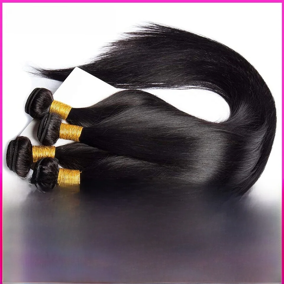 Tissage Steil Echt haar 100% echt haar voor vrouwen Bundels 30 32 inch Maagdelijk haar Braziliaanse Remy Weave Extensions van echt haar - afbeelding 2