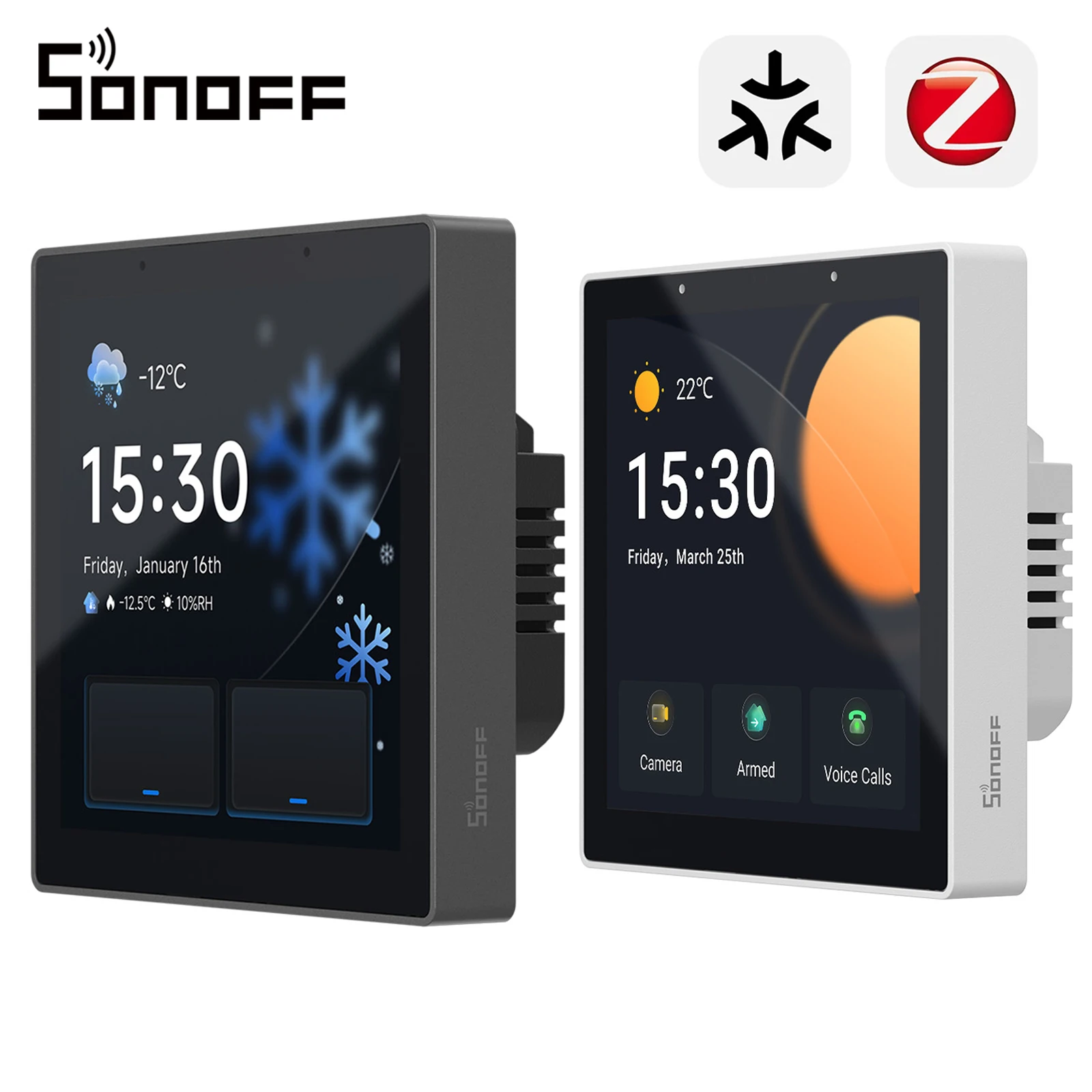 Panneau de contrôle intelligent pour maison connectée SONOFF NSPanel Pro Gen2, relais double canal, type 86, intègre les appareils, compatible avec Apple Home via Matter
