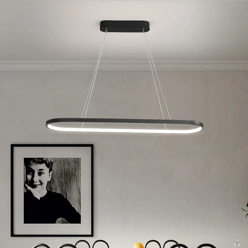 Rechthoek Moderne Led Hanglampen Voor Woonkamer Restaurant Slaapkamer Decoratieve Hanglamp Lamparas AC85-260V Afstandsbediening - afbeelding 2