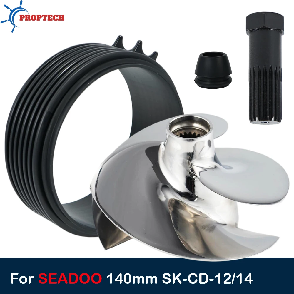 Jet Ski Impeller Kit Replace Solas SK-CD-12/14 for Sea-Doo 140mm Spark ACE 900 HO TRIXX Impeller with Wear Ring Wrench and Seal