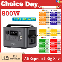 Aferiy P010 Portable Power Station 800W 512Wh Outdoor Generator 8 Outputs 1.5H Full Charge 3500+ Cycles Lifepo4 Battery - Eu Plug