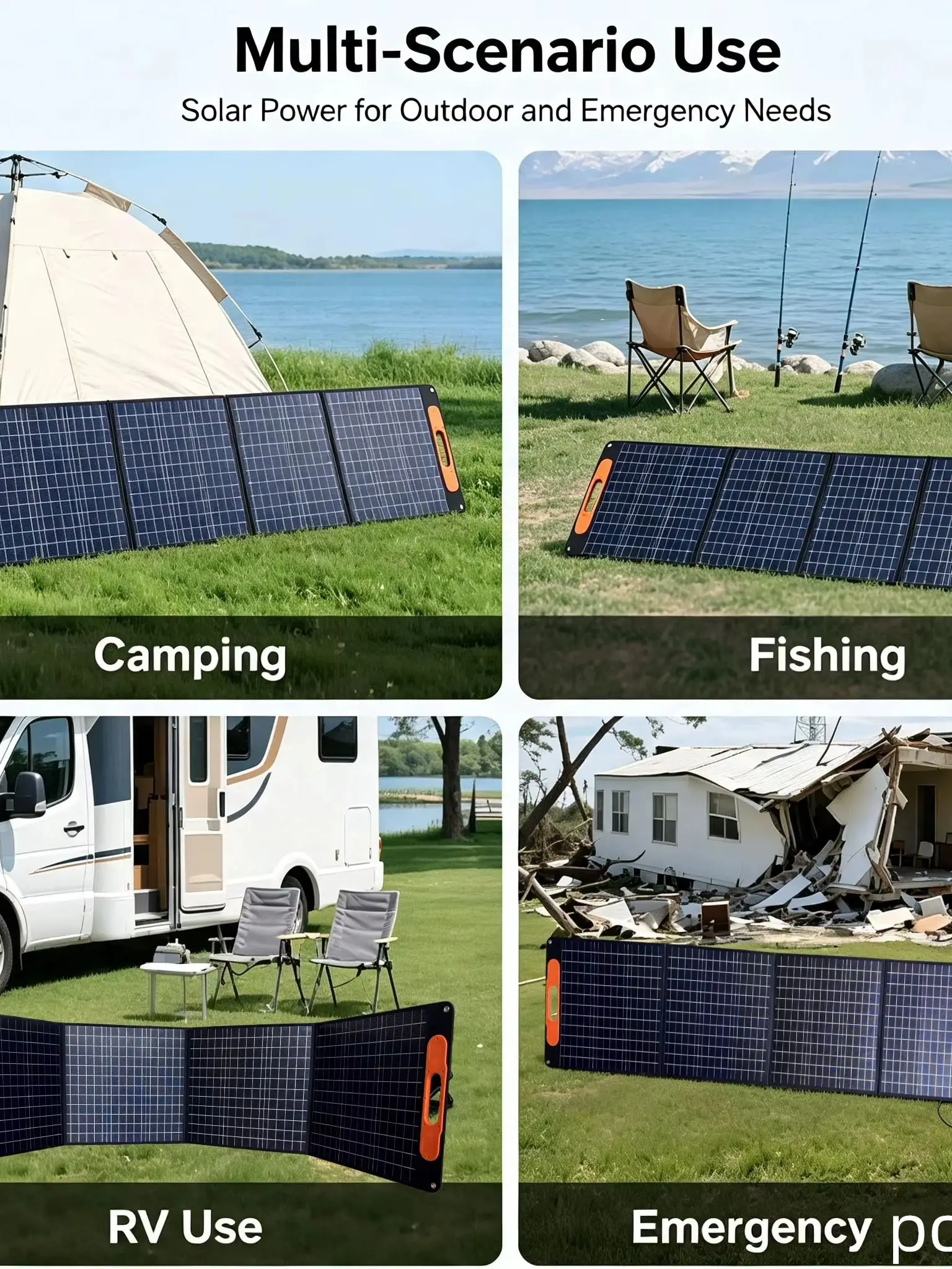 180W 18V Faltbares Tragbares Monokristallines Solarpanel, 23,4% Hocheffizientes Wasserdichtes Solarladegerät-Set für Powerstation, Laptop, Wohnmobil, Outdoor-Camping und Angeln