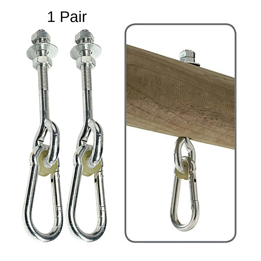 1 paio di ganci per filo oscillante in metallo resistente, set da gioco, hardware, portico, blocco, sedile yoga, blocco di sicurezza, montaggio a soffitto