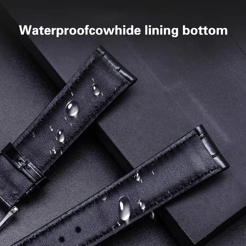 Bracelete de Relógio de Couro Genuíno para IWC, Couro Portofino Português, Pulseira para Piloto, 20mm, 22mm