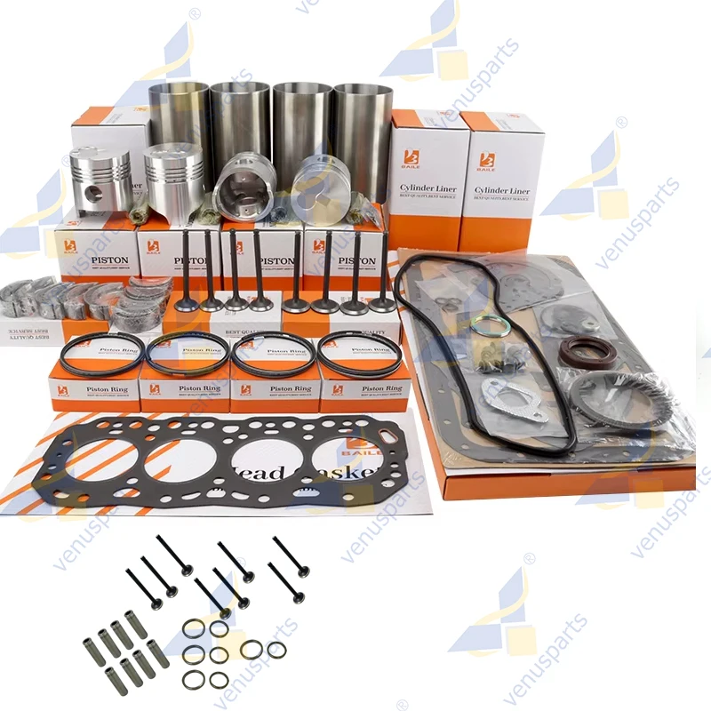 Kit de reconstrucción de revisión 2J para reconstrucción de motor Toyota, juego completo de juntas de revestimiento de cilindro de anillo de pistón tipo 4 anillos