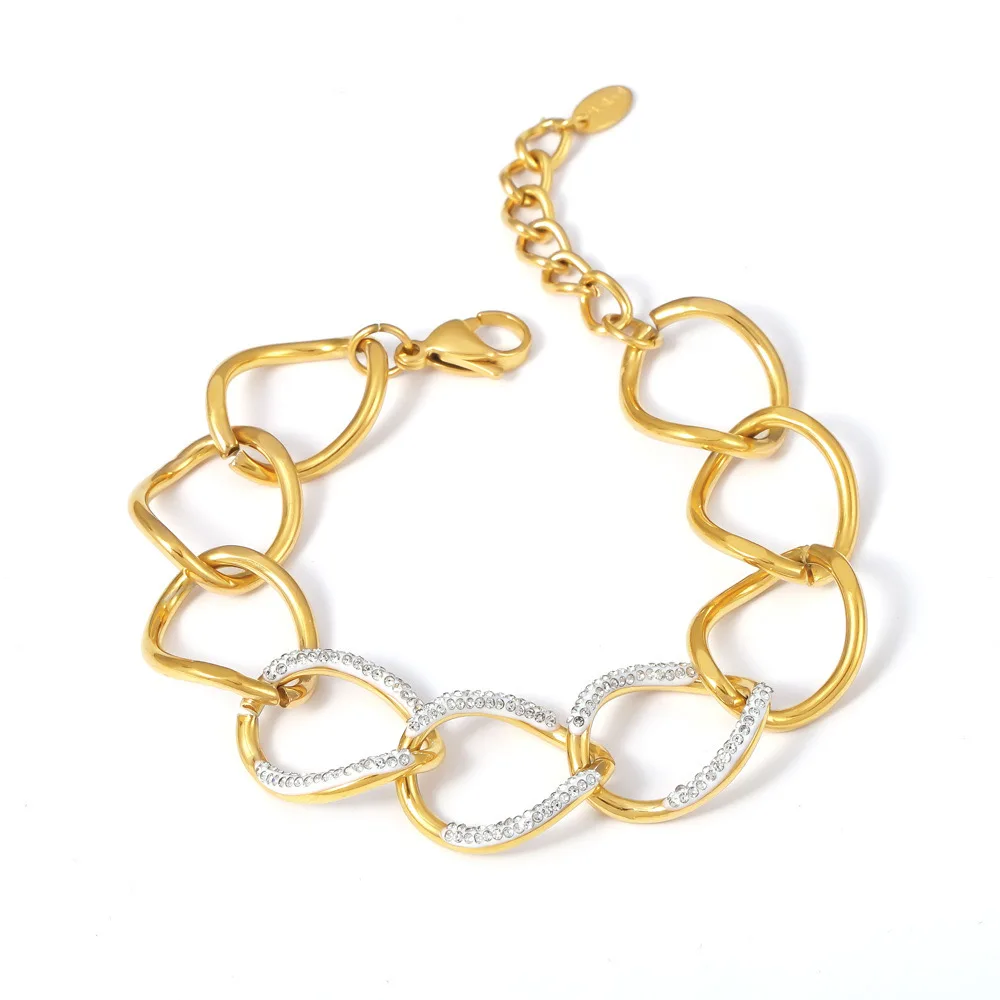 

Luxury Gold & Silver Circle Link Bracelet for Women