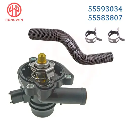 Imagen 1 del producto Termostato de refrigerante de motor OEM 55593034 55565336, compatible con Chevrolet Cruze, Sonic, Trax, Cruze, Buick Encore limitada, 1.4L, 2011-2016