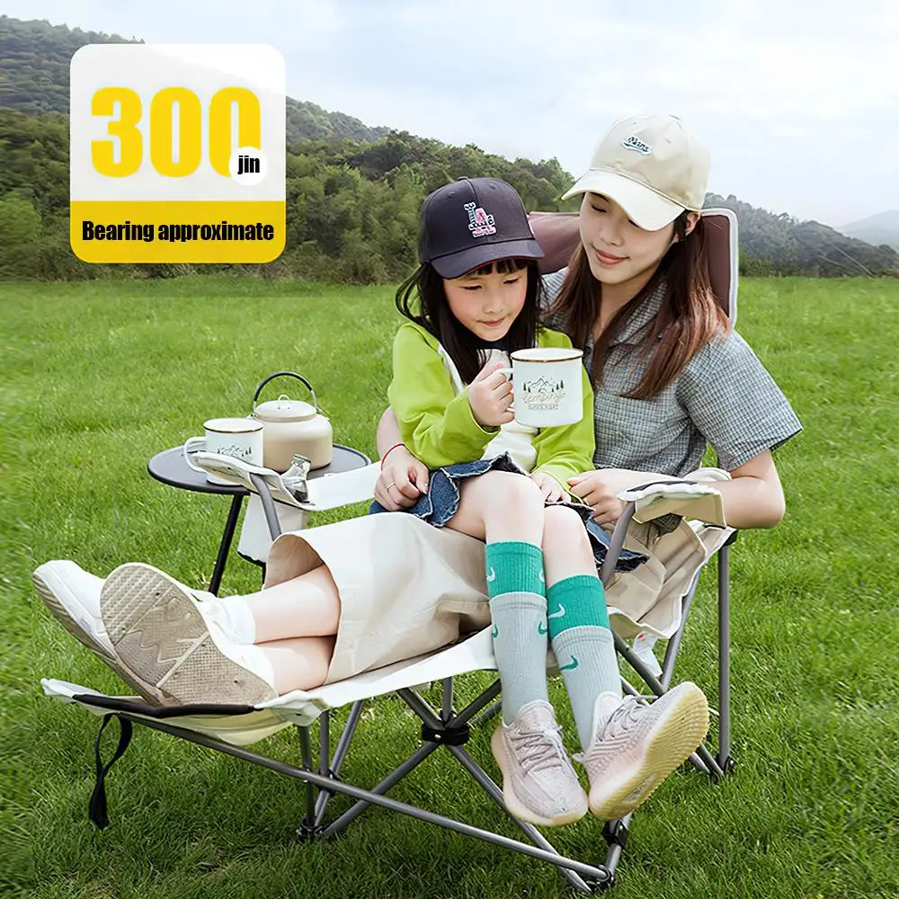 Outdoor folk chair, for fishing and camping, outdoor garden park, single lazy chair, cushion with back