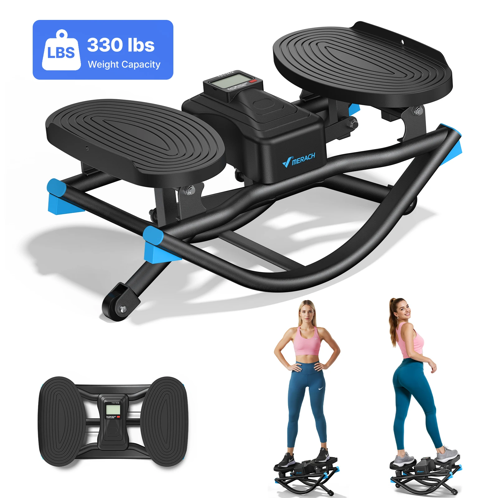 Home Gym Routine - MERACH Stepper oscillante, capacità di carico