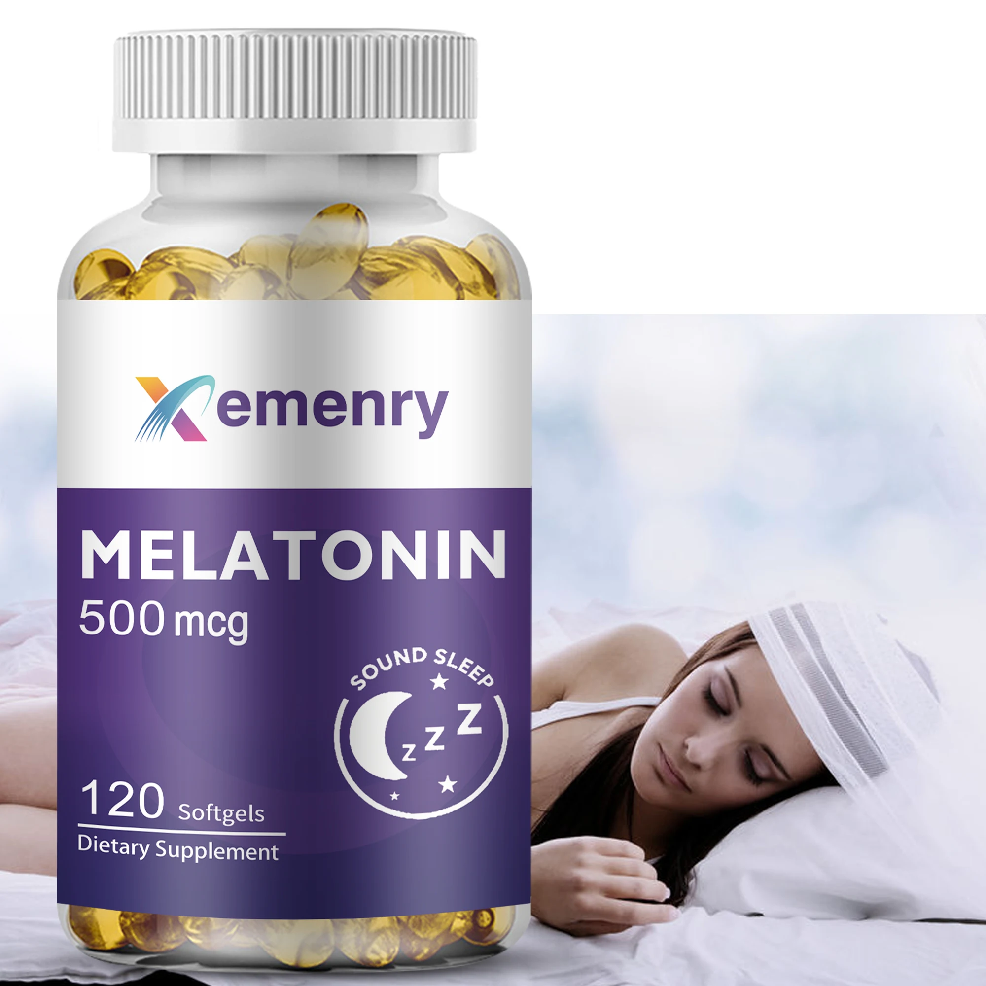 Melatonin - Improve Sleep Quality, Relieve Anxiety, Stress, and Help Deep Sleep - 120 Capsules