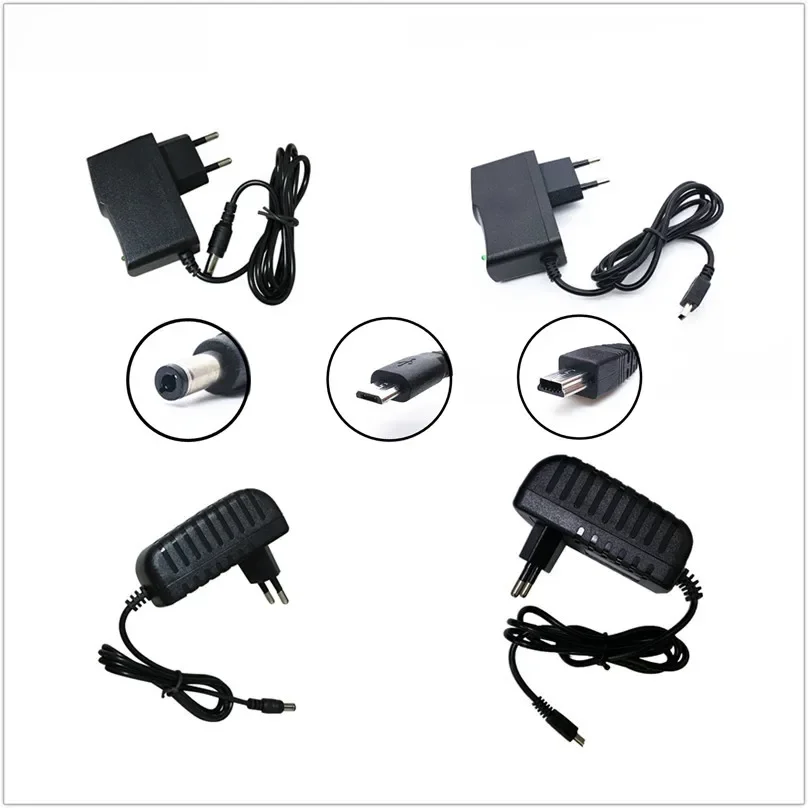 Adaptateur d'alimentation universel AC 110-240V DC 5V 6V 8V 9V 10V 12V 15V 0.5A 1A 2A, chargeur, adaptateur DC 5.5*2.1mm Micro USB Mini USB