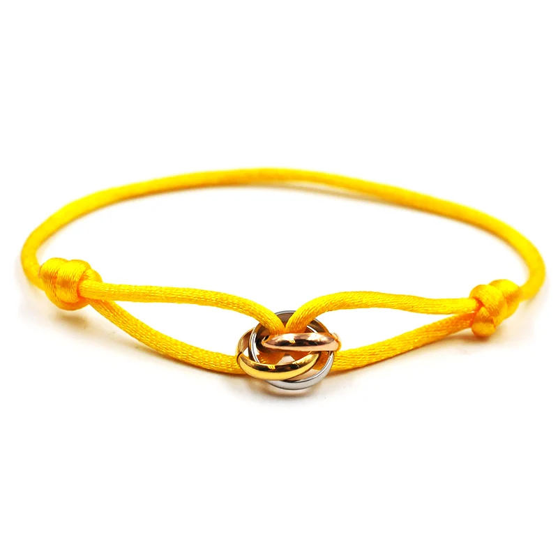 Luxuriöses Unisex-Armband, 3, Metallschnalle, Handkette, verstellbares Herren-Seil-Armband für Damen, Schmuck, Geschenke