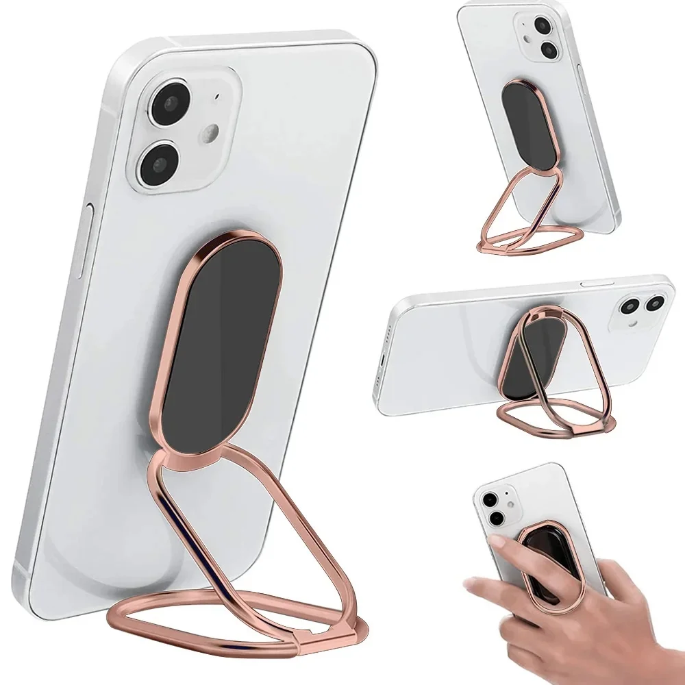 Anneau de support multifonctionnel rotatif en métal pliant, support pour téléphone portable, autocollant arrière paresseux, support de boucle d'anneau, tablette de téléphone portable