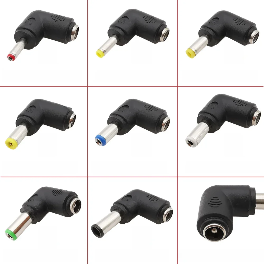 Alimentation cc 5.5x2.1mm femelle à 6.0x4.4/6.3x3.0/5.5x2.5/5.5x1.7/4.8x1.7/4.0x1.7/3.5x1.35mm connecteur adaptateur de prise mâle pour ordinateur portable