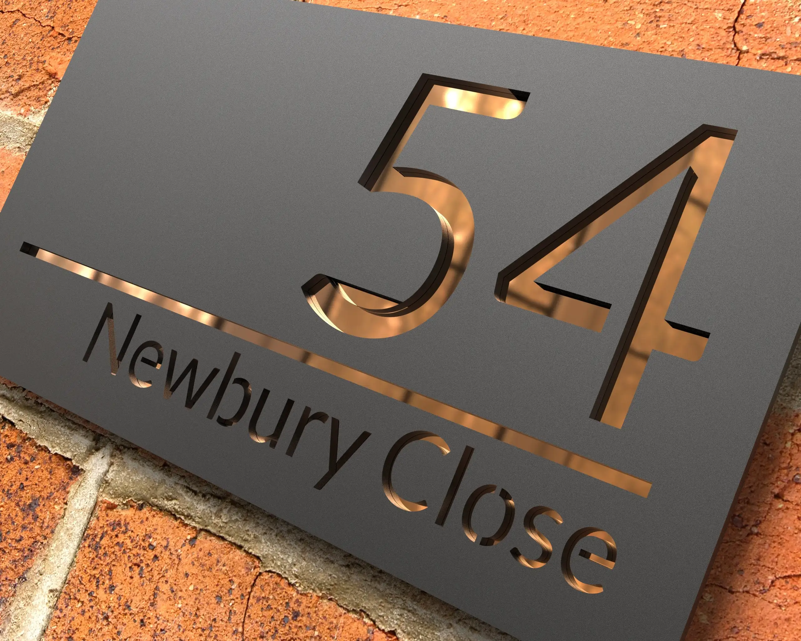 Modern Floating House Number Sign Custom Matt Black Acrylic House Numbers Bespoke House Address Numbers Plaque