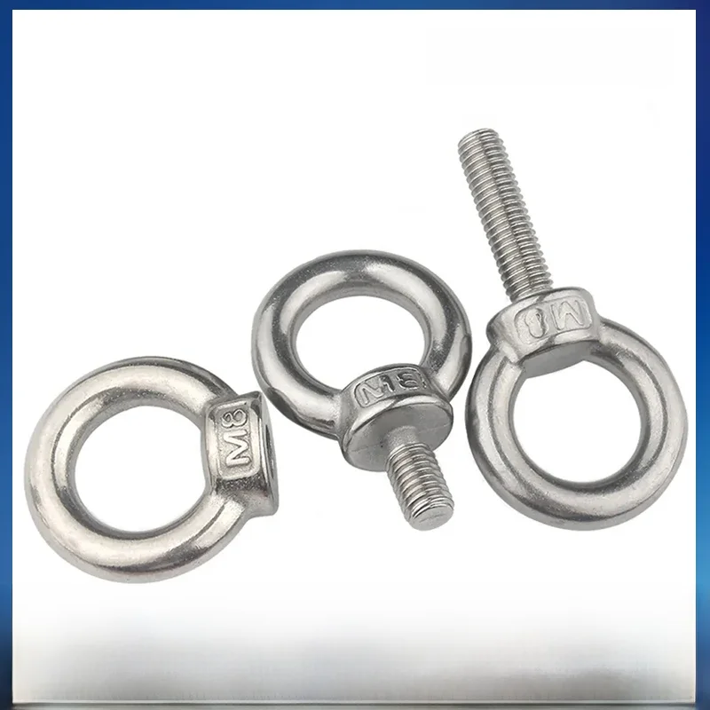 1-2 pièces M3 M4 M5 M6 M8 M10 M12 304 écrous à œil de levage en acier inoxydable/anneau de vis boulon à œil anneau vis d'écrou d'accrochage