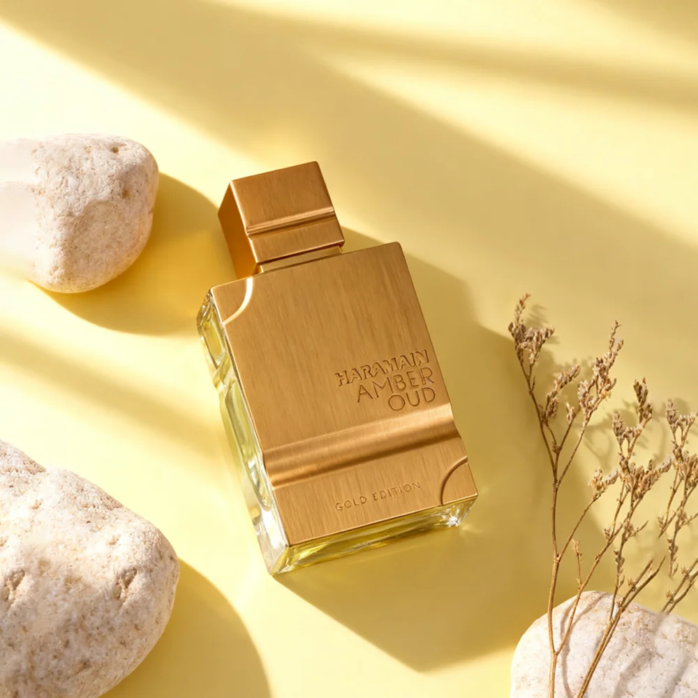 عطر Haramain Gold Edition للجنسين Eau De Parfum، عطر وودي غني بالعنبر - هدية مثالية لعيد الميلاد للرجال والنساء