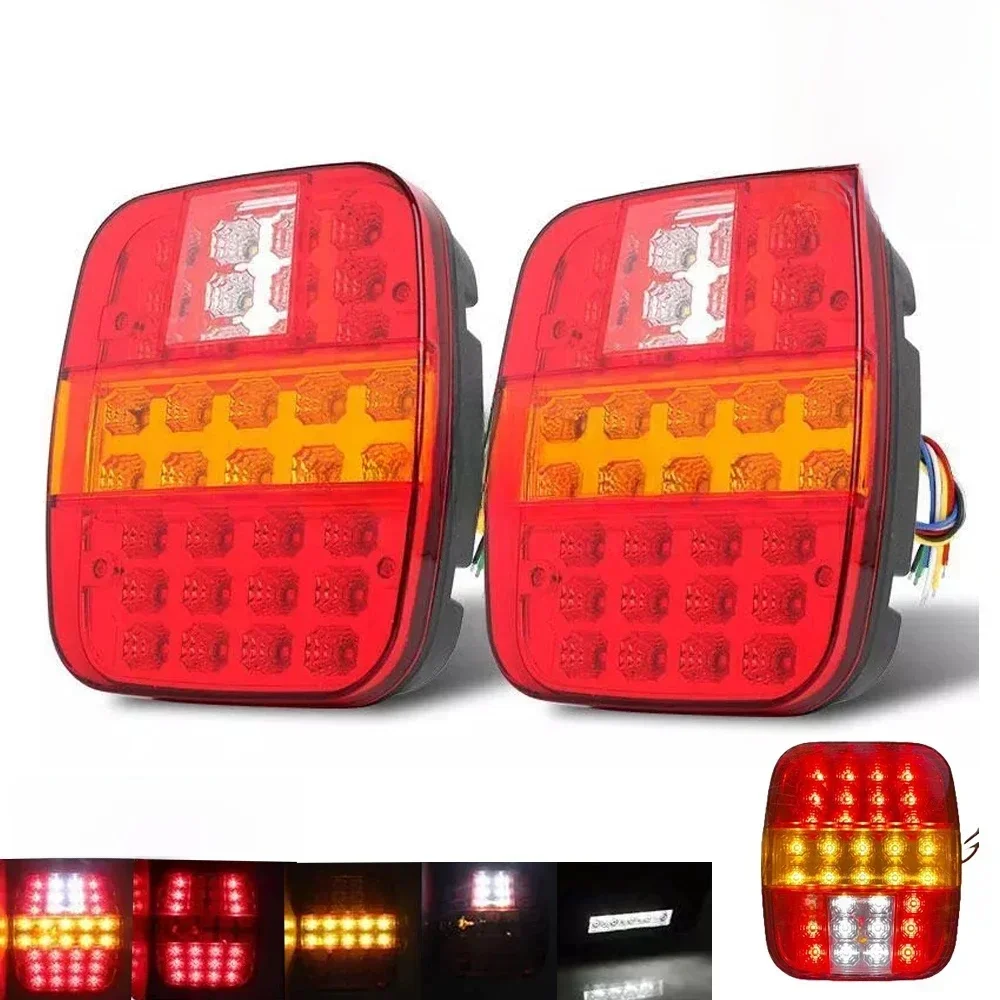 39 LED 12V 24V camion remorque frein arrière arrêt tour feu arrière plaque d'immatriculation lampe Bus camion Van pour Ford Jeep Wrangler CJ YJ JK