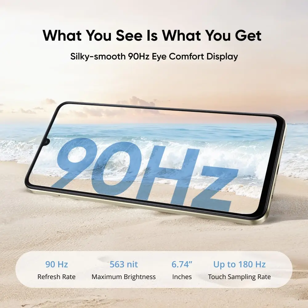 Versión Global realme Note 70T AI Smartphone 6,75 pulgadas 90Hz pantalla 6000mAh batería 13MP Al cámara octa-core Chipset IP54 7