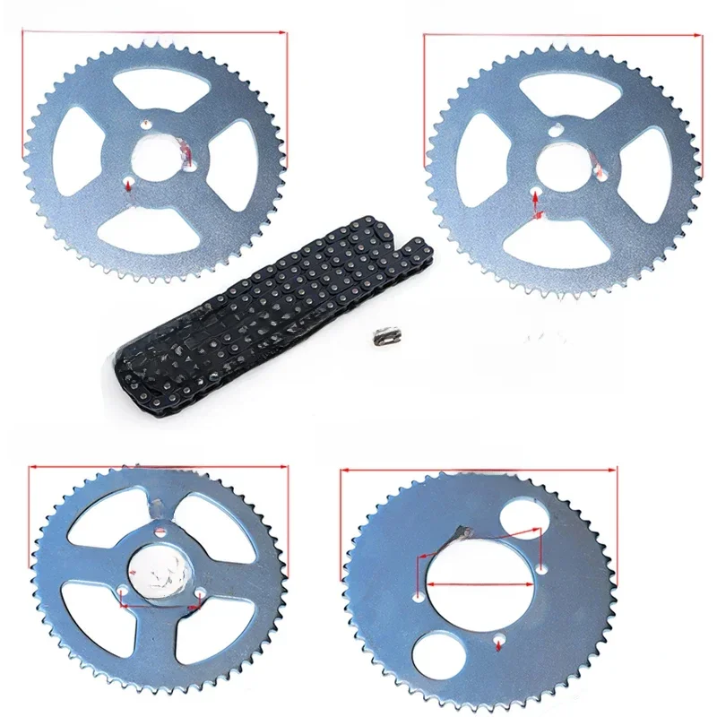 AliExpress NONE Motorcycle T8F 54T tooth 26mm 29mm 35mm 54mm Rear Chain Sprocket T8F 136link chains For 47cc 49cc Pocket Bike Mini Moto Quad ATV