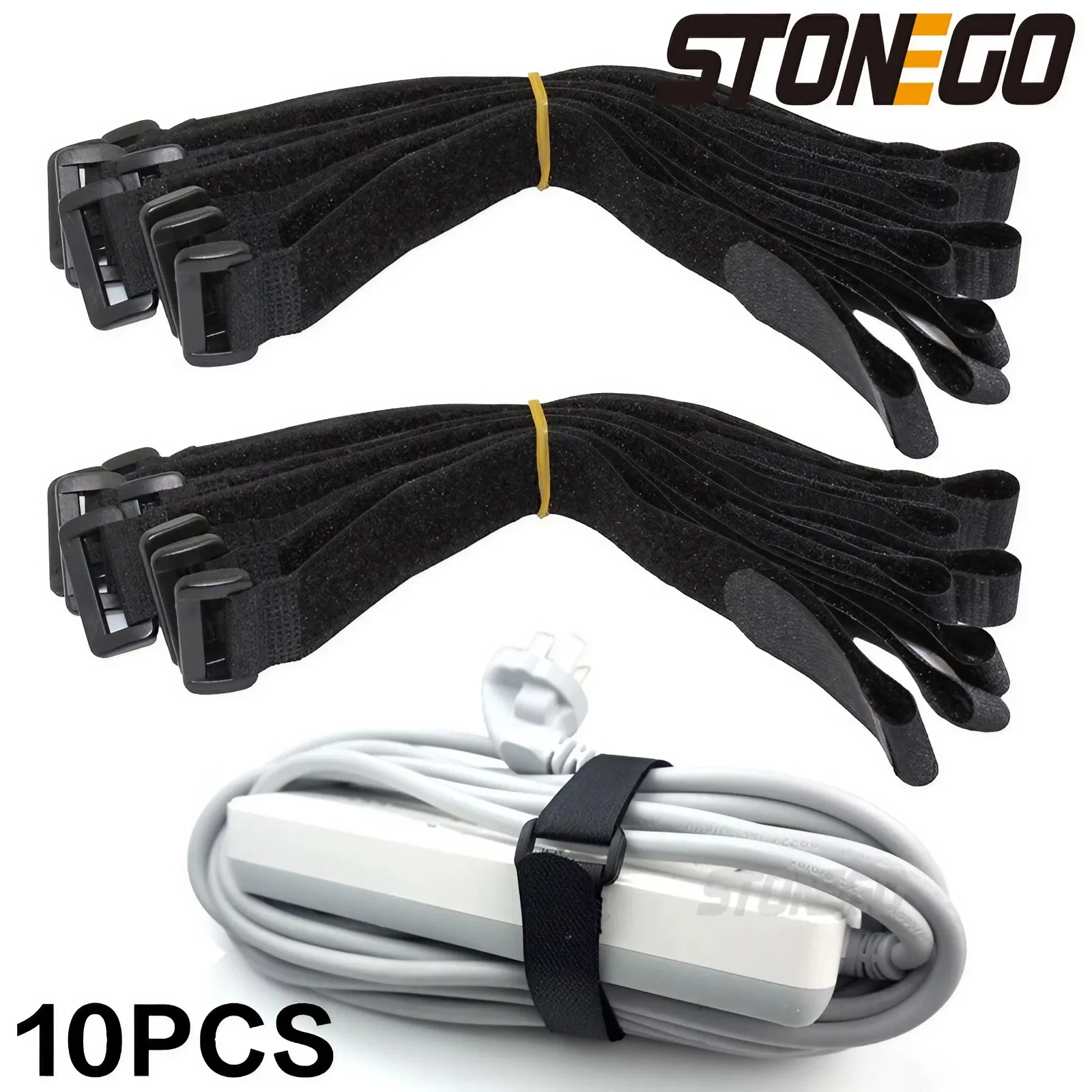 10 PCS 2*50cm Reusable Fastening Bike Tie Nylon Hook & Loop Durable Multil Purpose Self-adhesive High Quality Strap Cable Ties