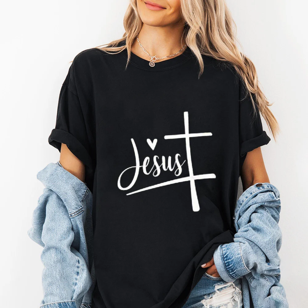 

Summer Street Wear Comfortable Short Sleeve Cotton O Neck Clothes Printed Pure Cotton Summer Women's Short Sleeve T-Shirt 100%