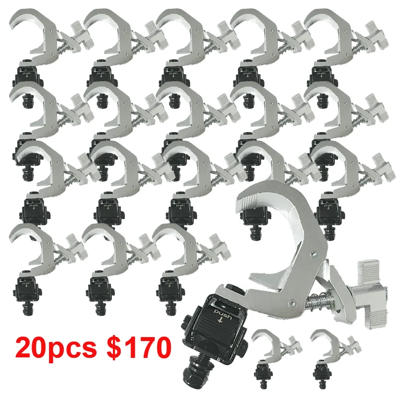 

DN30S25/A01 Tube44-60MM1.73-2.36in Load100kg Aluminum Stage Light Truss Display System Accessories Coupler Pipe Truss Clamp Hook