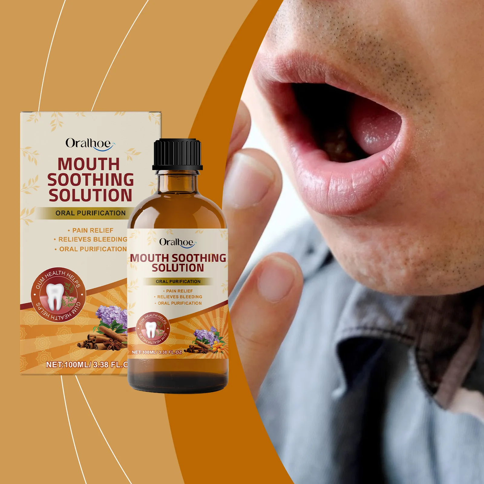 

Oralhoe 100ml Refreshing Mouthwash Herbal Teeth Cleaning Remove Bad Breath Oral Care Relieve Discomfort Clean Stains Mouthwash
