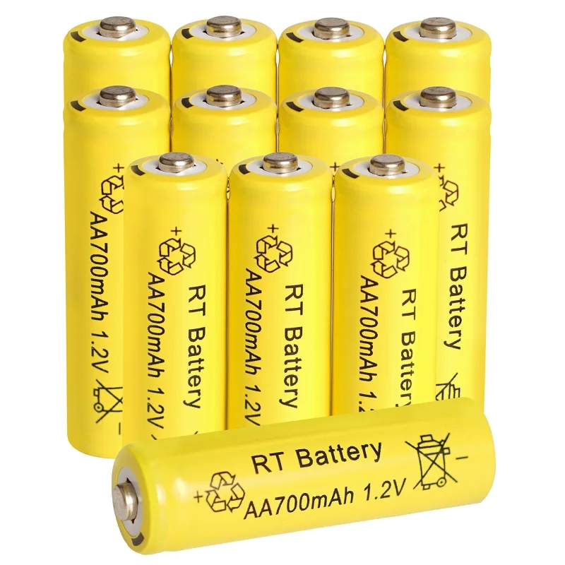 12pcs 1.2 volt 700mAh AA Ni-MH Batteries Environment Protection Charging Battery for TV Remote Control Clock Radio Electronic