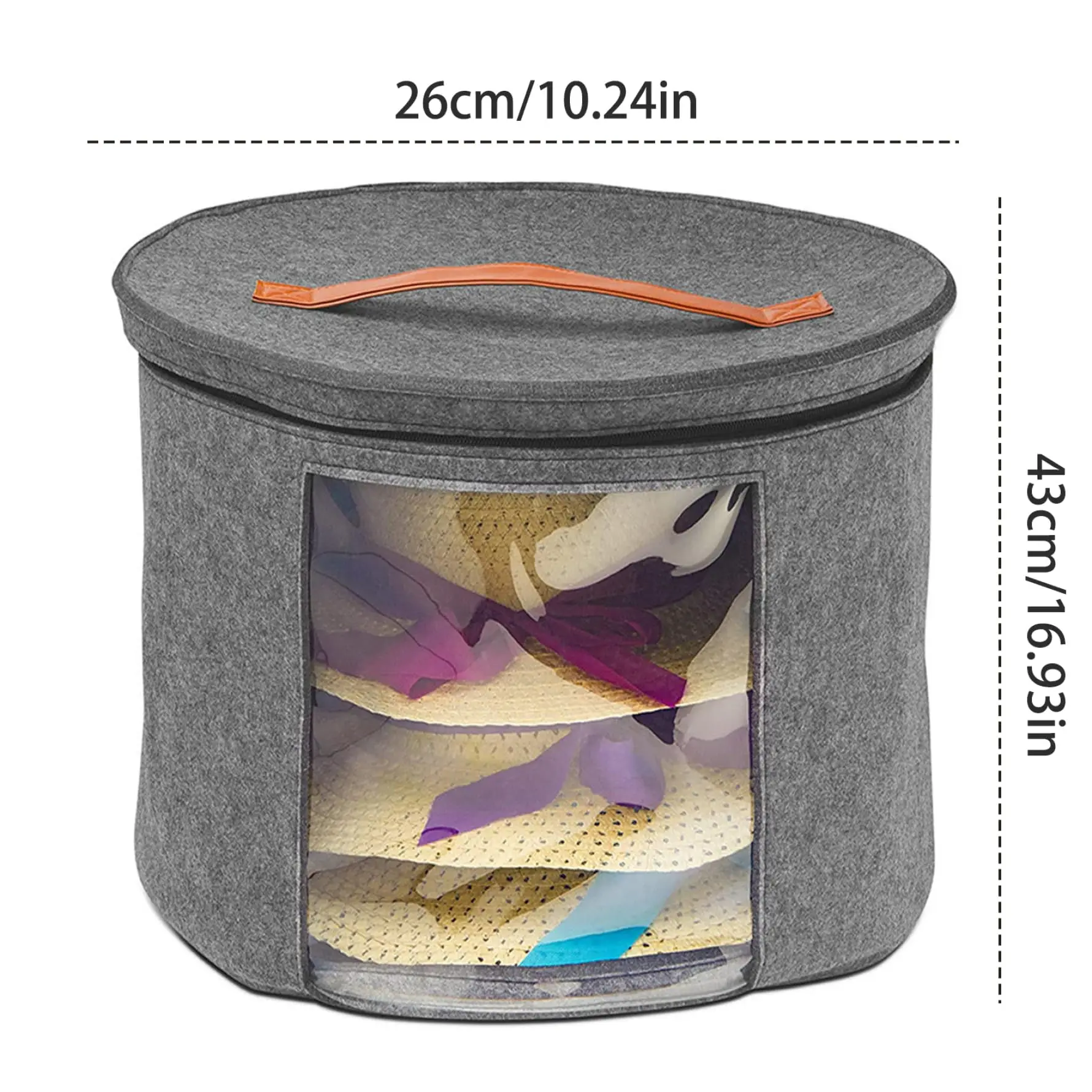 Hat Storage Box Travel Hat Box Large Round Hat Carrier Case Organizer or Women Cowboy Hat Organizer FoldableTravel Cap Boxes