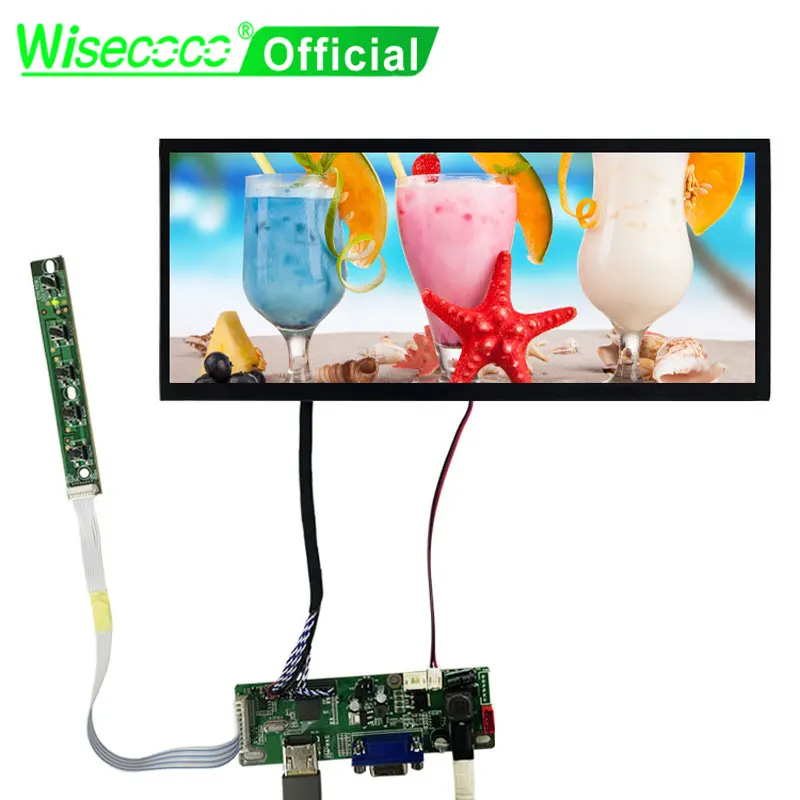 

Wisecoco 10.3 Inch IPS Sunlight Readable Display High Brightness 1920x720 Ultrawide Stretch Industrial Screen TFT LCD Module