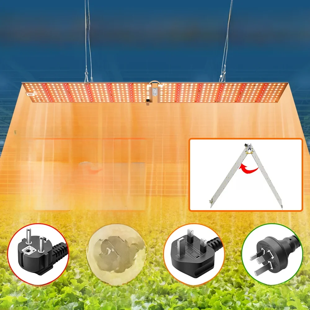 350W LED Plant Grow Light Full Spectrum Quantum Board Indoor Greenhouse Growth Box Tent Flower Seeds Vegetables Cultivation Lamp