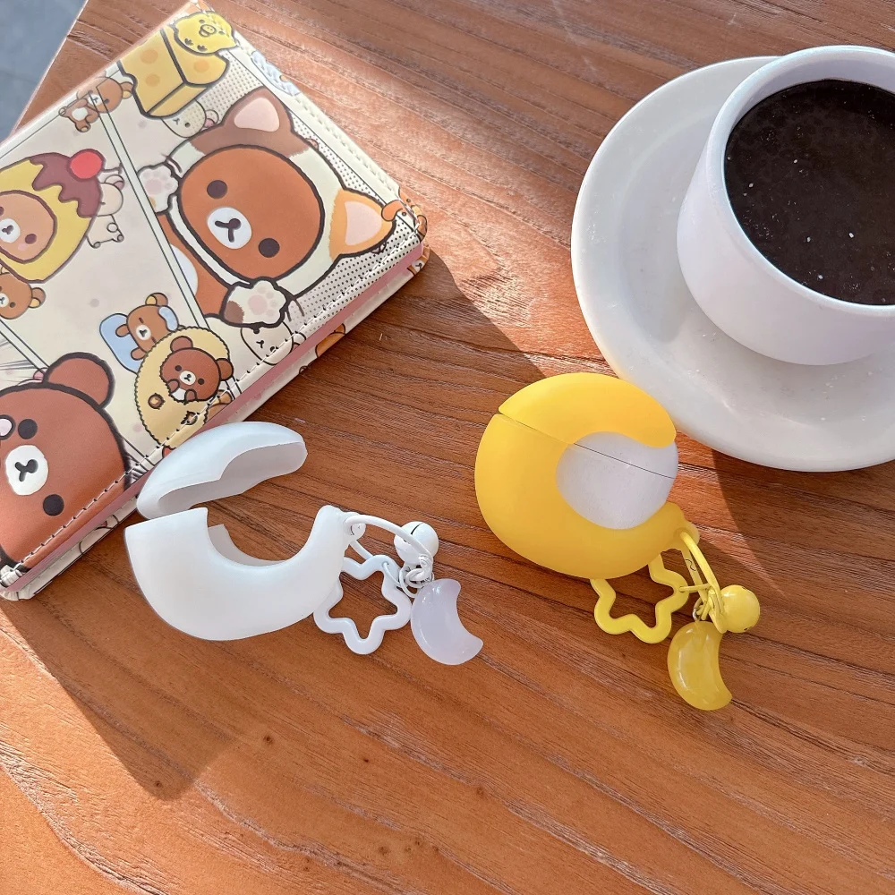 

Fashionable luminous transparent moon earphone protective case, suitable for AirPods 4/3/2 Pro/2/4, shockproof protective case