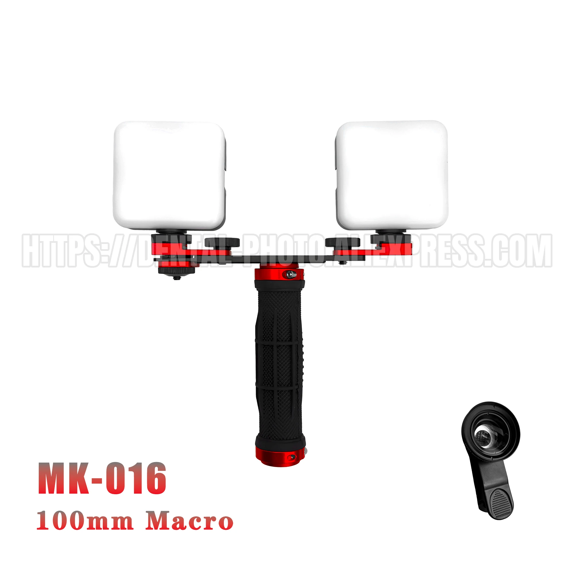 Hera MK-16 Draagbare Telefoon Fotolamp Smartphone LED Vullamp Anti-reflectie, Macro Multifunctionele Lamp voor Mobiele Telefoons