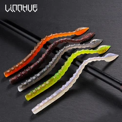 LINNHUE 15pcs/Pack Floating Fishing Soft Baits 110mm Sequin Worm Silicone Swimbaits Lures Pesca Bass Carp Fishing Tackle Bait
