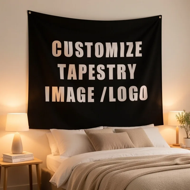 1 Custom Tapestry | Personalized Photo Tapestry, Logo Design, Oxford Fabric – Perfect for Anniversaries and Birthdays image 2