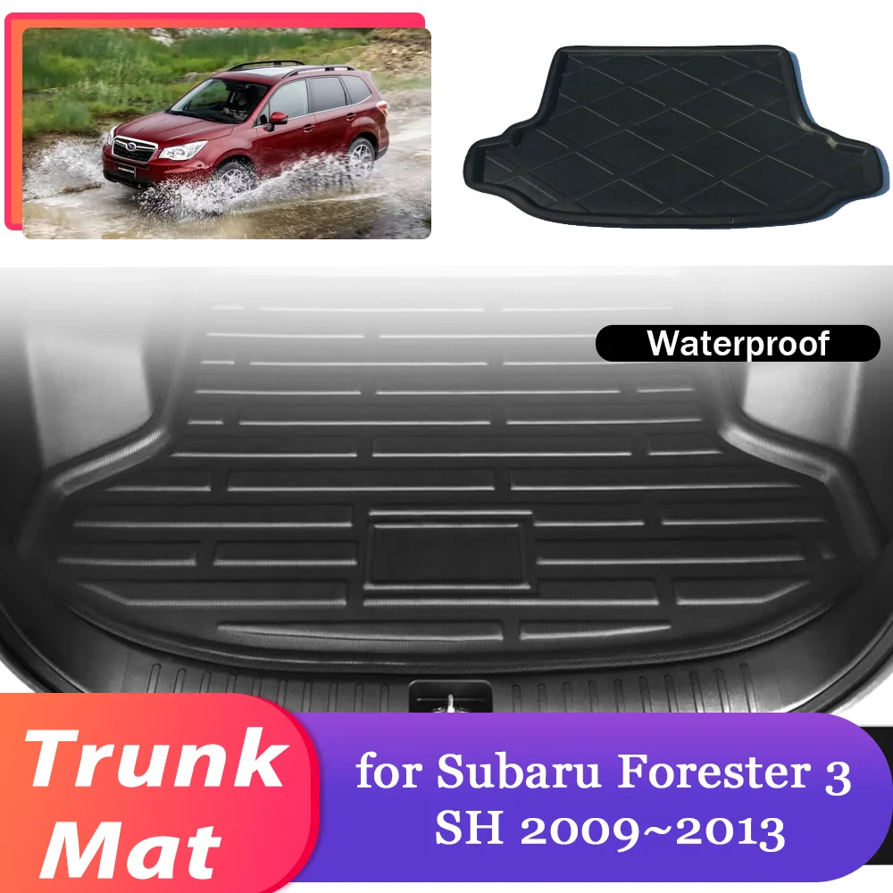 

Коврик в багажник автомобиля для Subaru Forester 3 SH 2009 ~ 2013 2010 2011, водонепроницаемый коврик для багажа, коврик для багажника, аксессуары для ковров