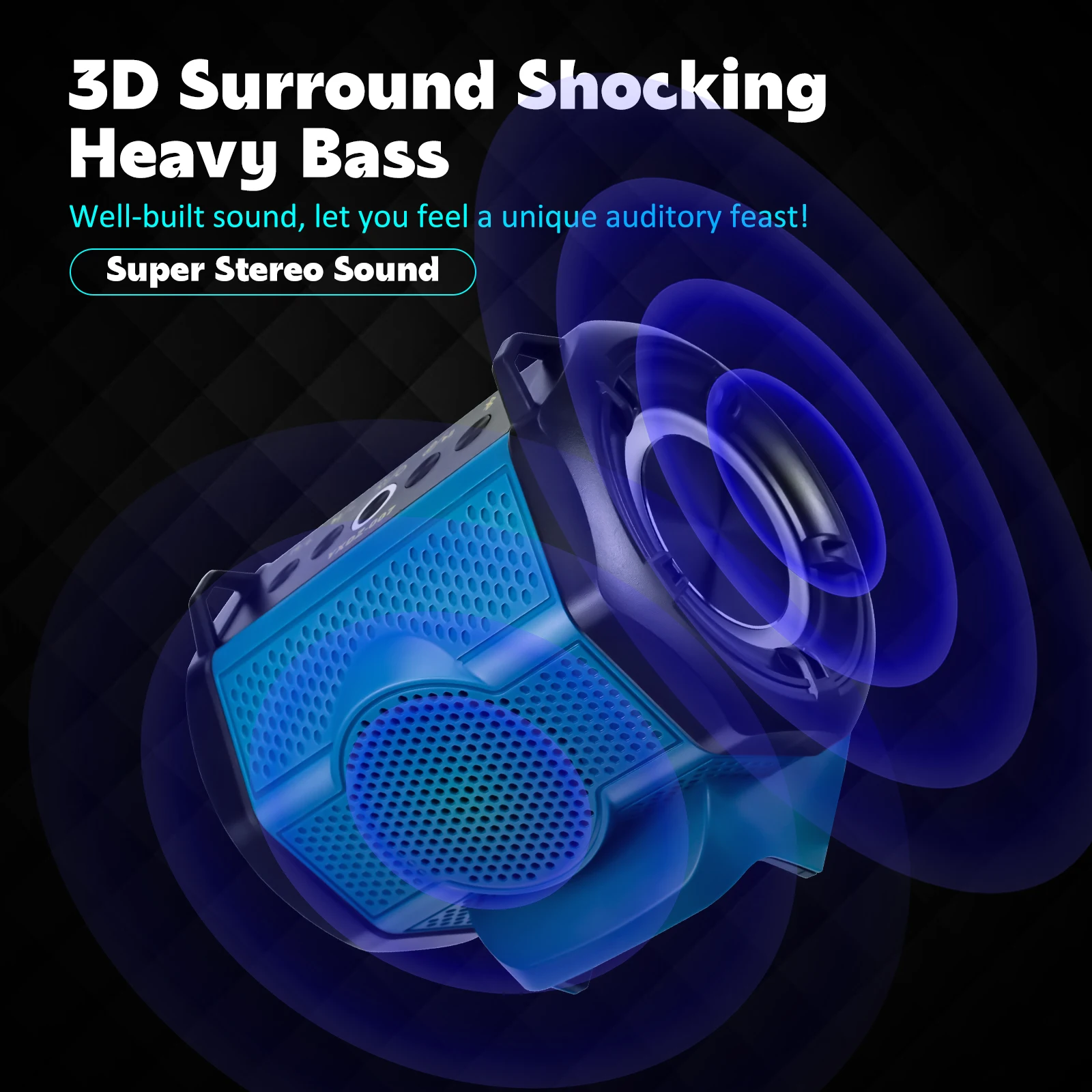 Speaker Fit for Dewalt/Makita/Milwaukee/Bosch 18V 20V Battery Portable Bluetooth-compatible Outdoors Surround Loudspeaker