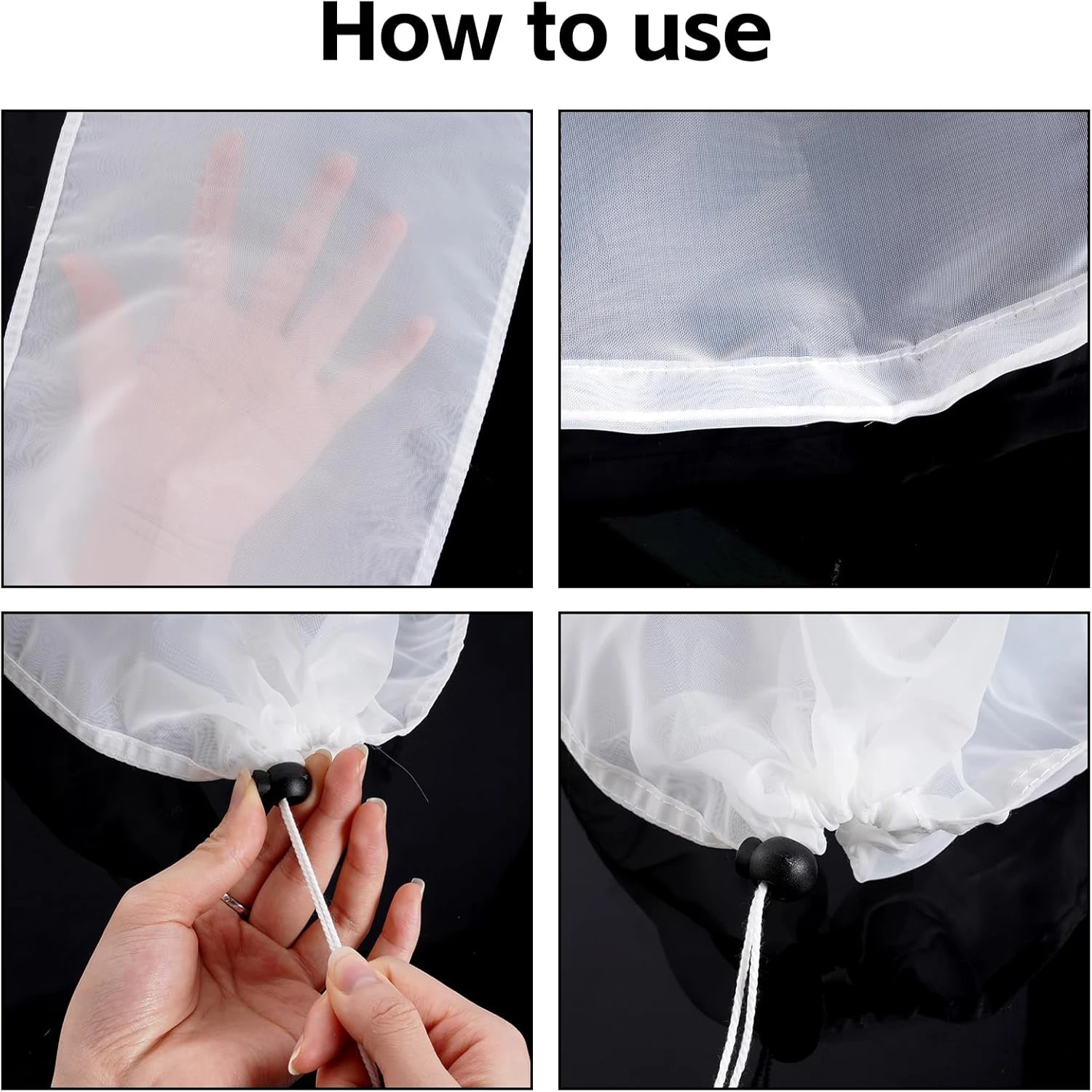 Lot de 1 à 6 sacs de rechange en maille pour aspirateur de piscine avec cordon de verrouillage, réutilisables et lavables, pour piscines, étangs, aquariums