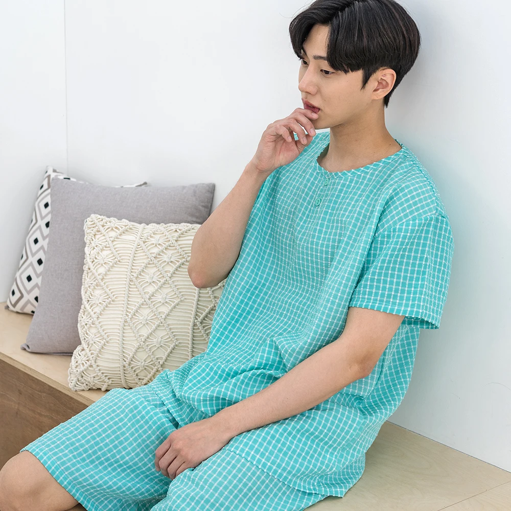 에이원 남성용 쿨 엠보 반팔/잠옷/파자마세트/시원한/파자마/홈웨어/한국인 리뷰 많은 잠옷