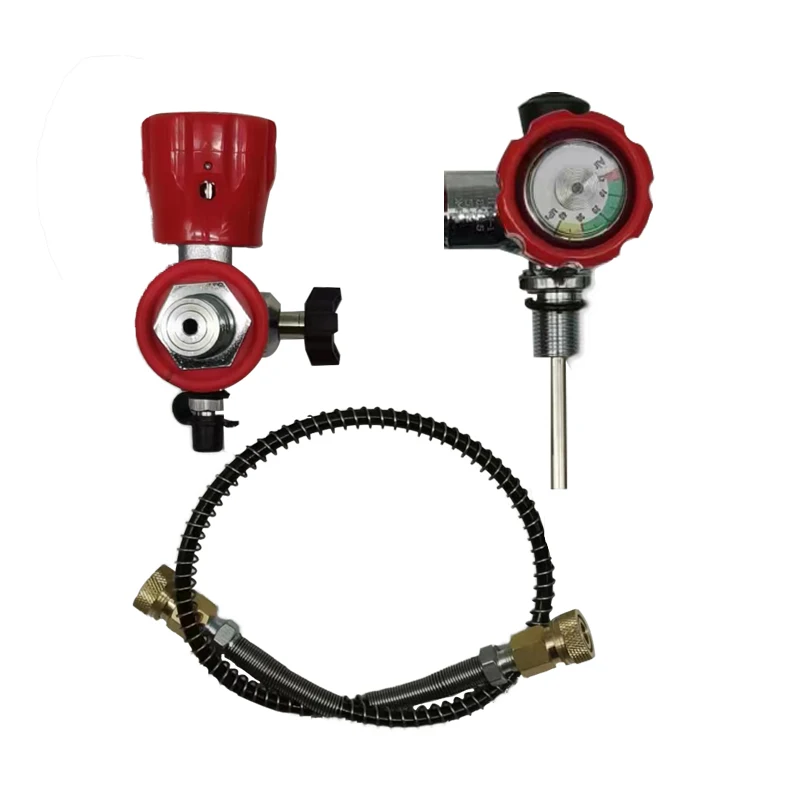 ACECARE-Bouteille d'Air ComTIFS de Plongée Sous-Marine, Intervalles en Fibre de Carbone avec Valve, Station de Remplissage, Précieux HPA, 300Bar, 4500Psi, 1,1 L, M18 x 1.5