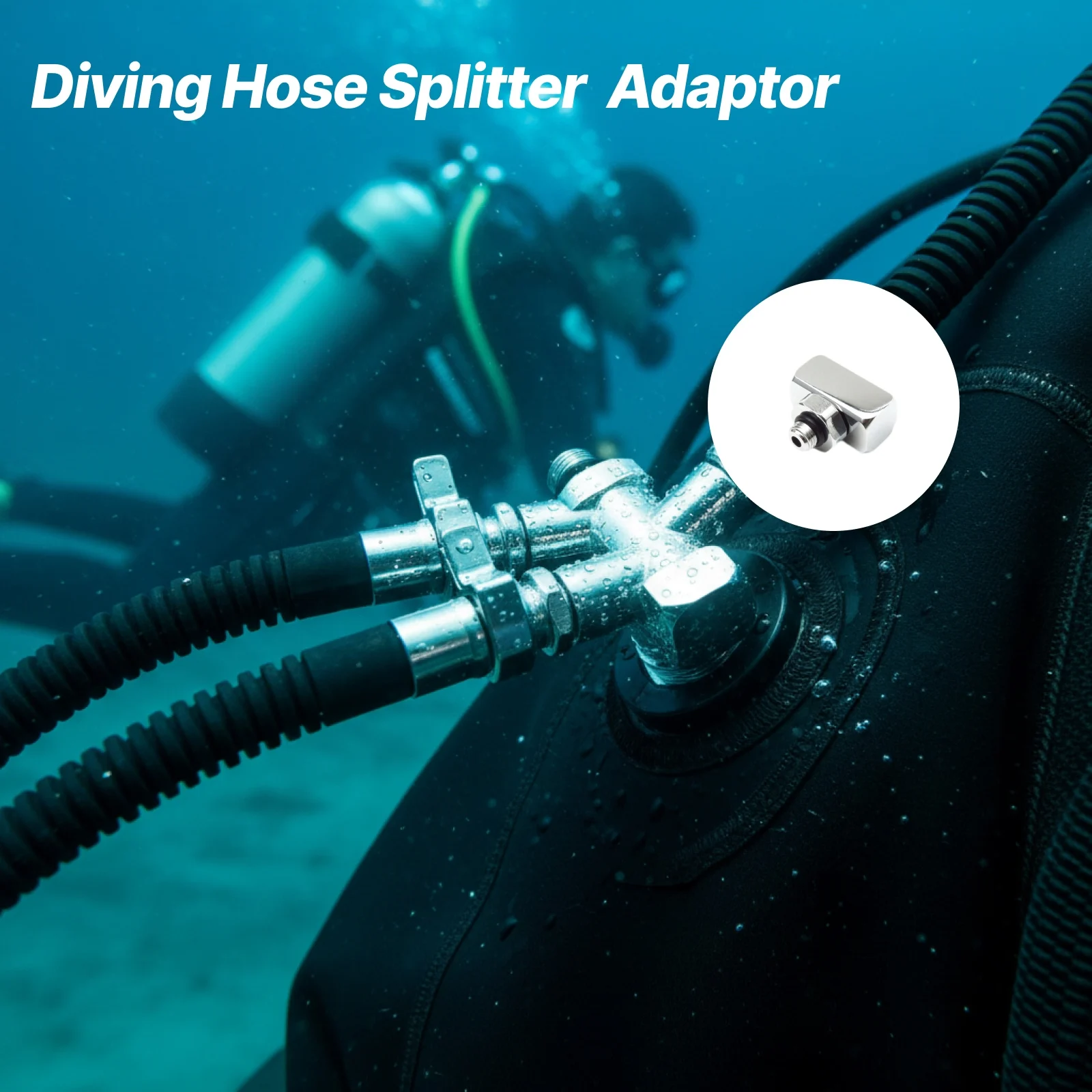 

Diving Hose Splitter 3/8-24 Hose Adaptor Connector Outlet Adapter 1 to 2 LP Dive Equipment for Scuba Regulator Mounting Tools